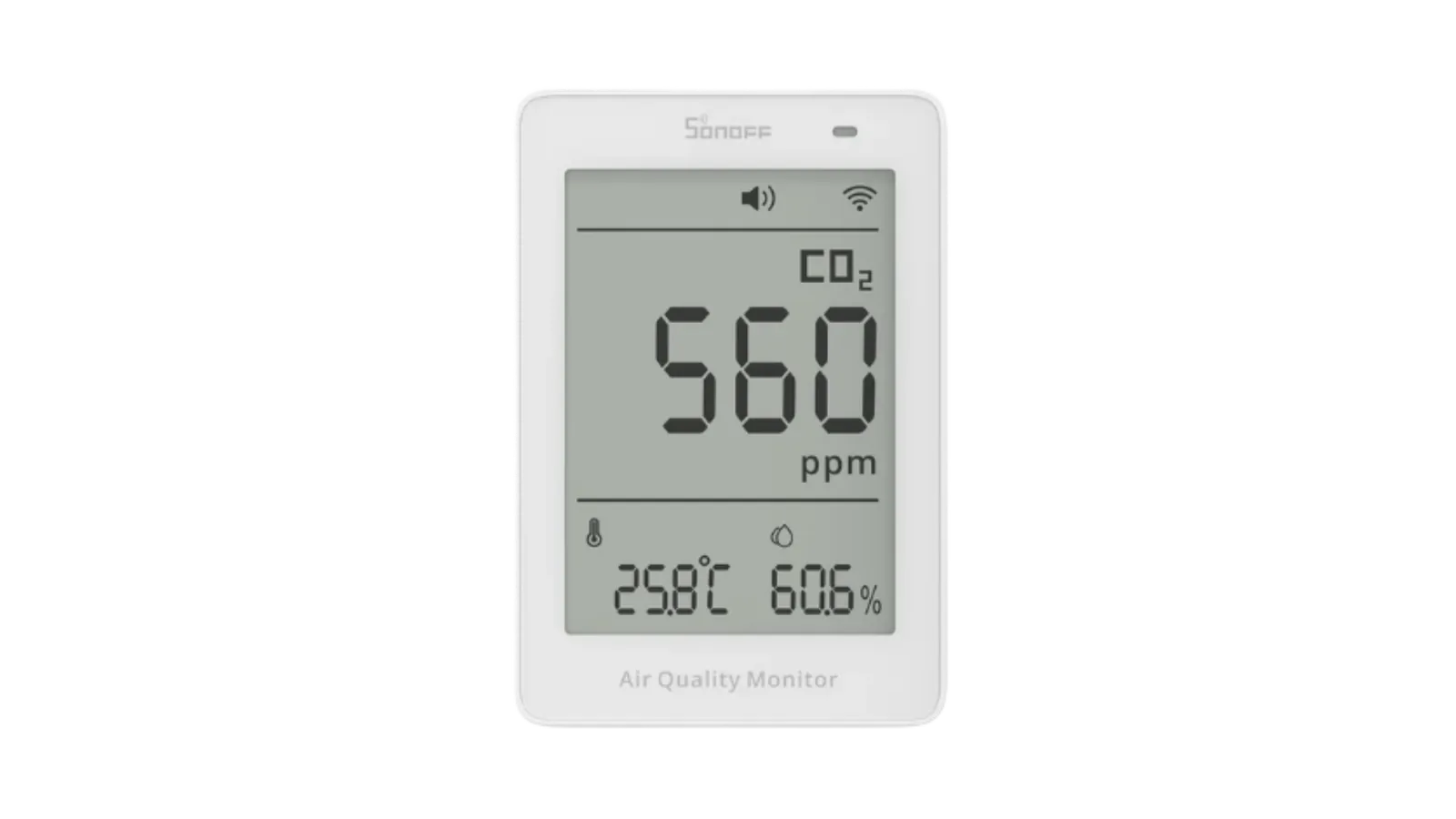 Monitor de qualidade do ar AirGuard CO2 Matter Over Wifi da Sonoff