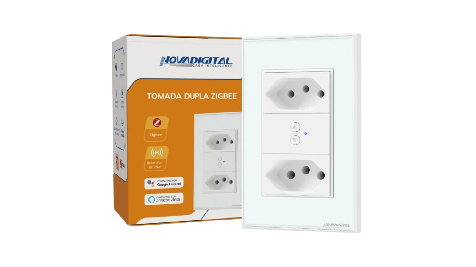 Tomada Dupla Zigbee da Nova Digital