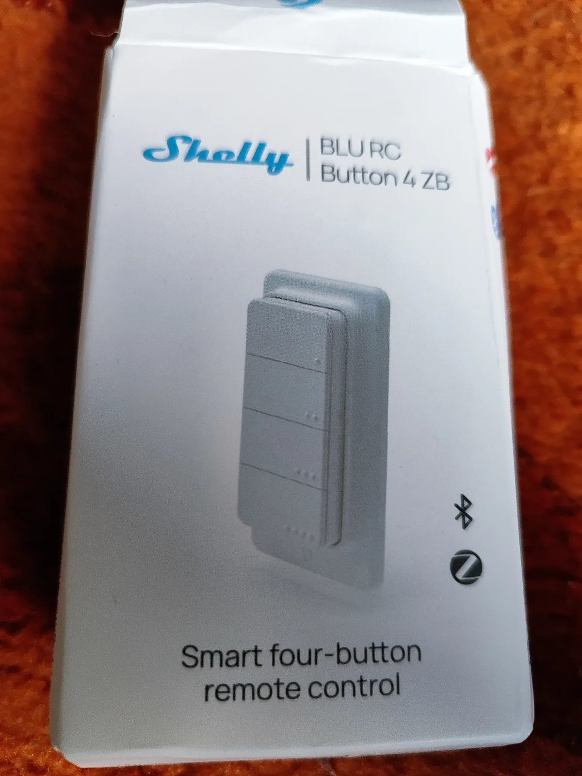 Shelly BLU RC Button 4 ZB | Botão de Cenas de 4 teclas Zigbee e Bluetooth