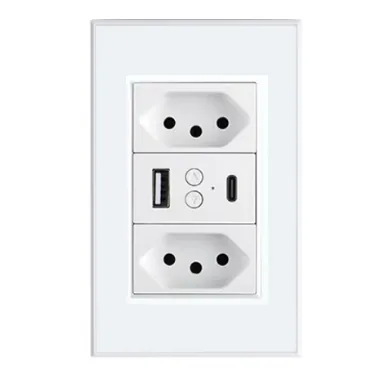 Tomada dupla com usb + tipo-c zigbee | Zemismart