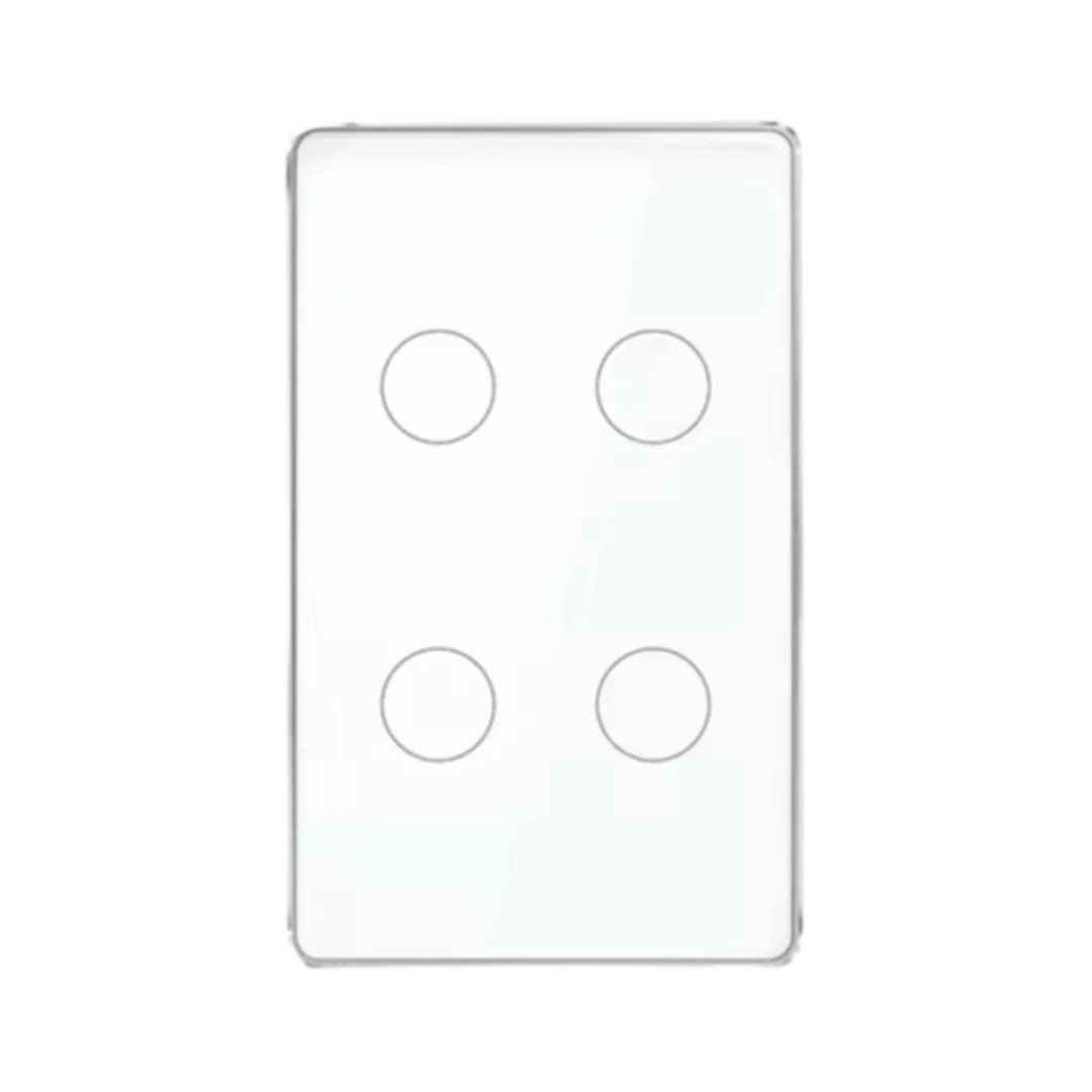 Interruptor touch de 4 canais com monitoramento de energia Zigbee da Zemismart